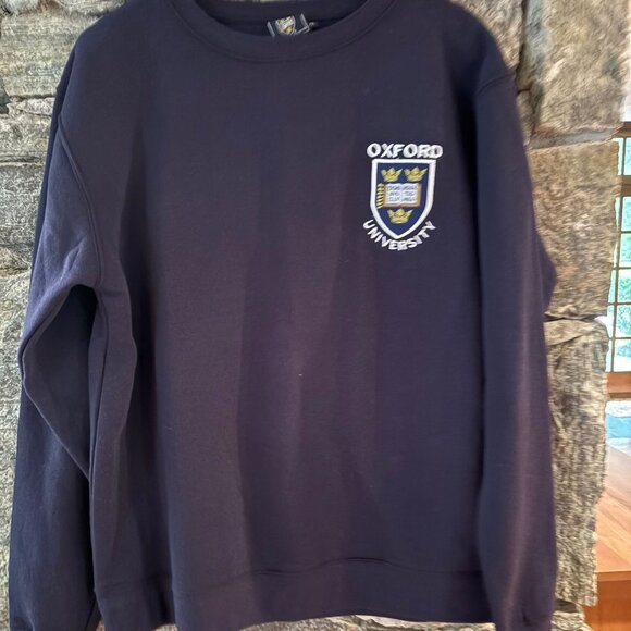 MEN'S OXFORD UNIVERSITY (UK) CREWNECK NAVY SWEATSHIRT - LIKE NEW!  SIZE XL - Picture 1 of 4